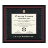 USC Trojans Legacy Medallion Suede W/Fillet Diploma Frame 8.5x11